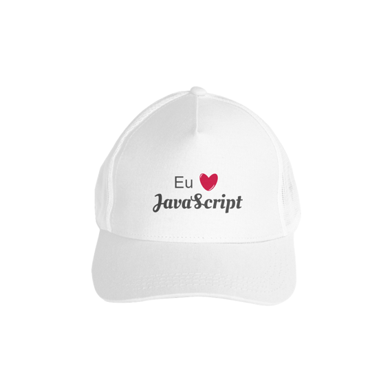 BONÉ - EU AMO JAVASCRIPT (BRANCO)