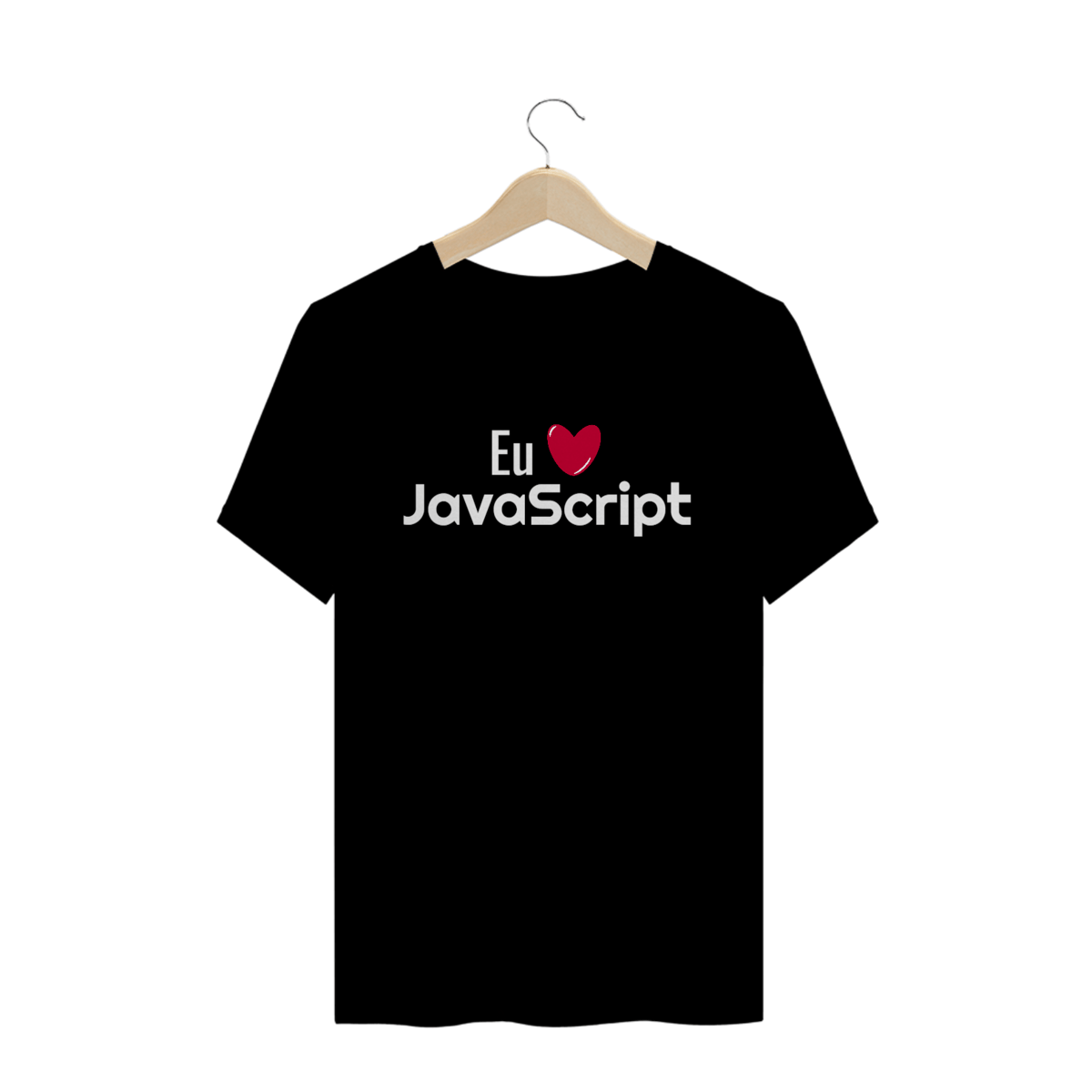 Nome do produto: CAMISETA - EU AMO JAVASCRIPT (PRETO)