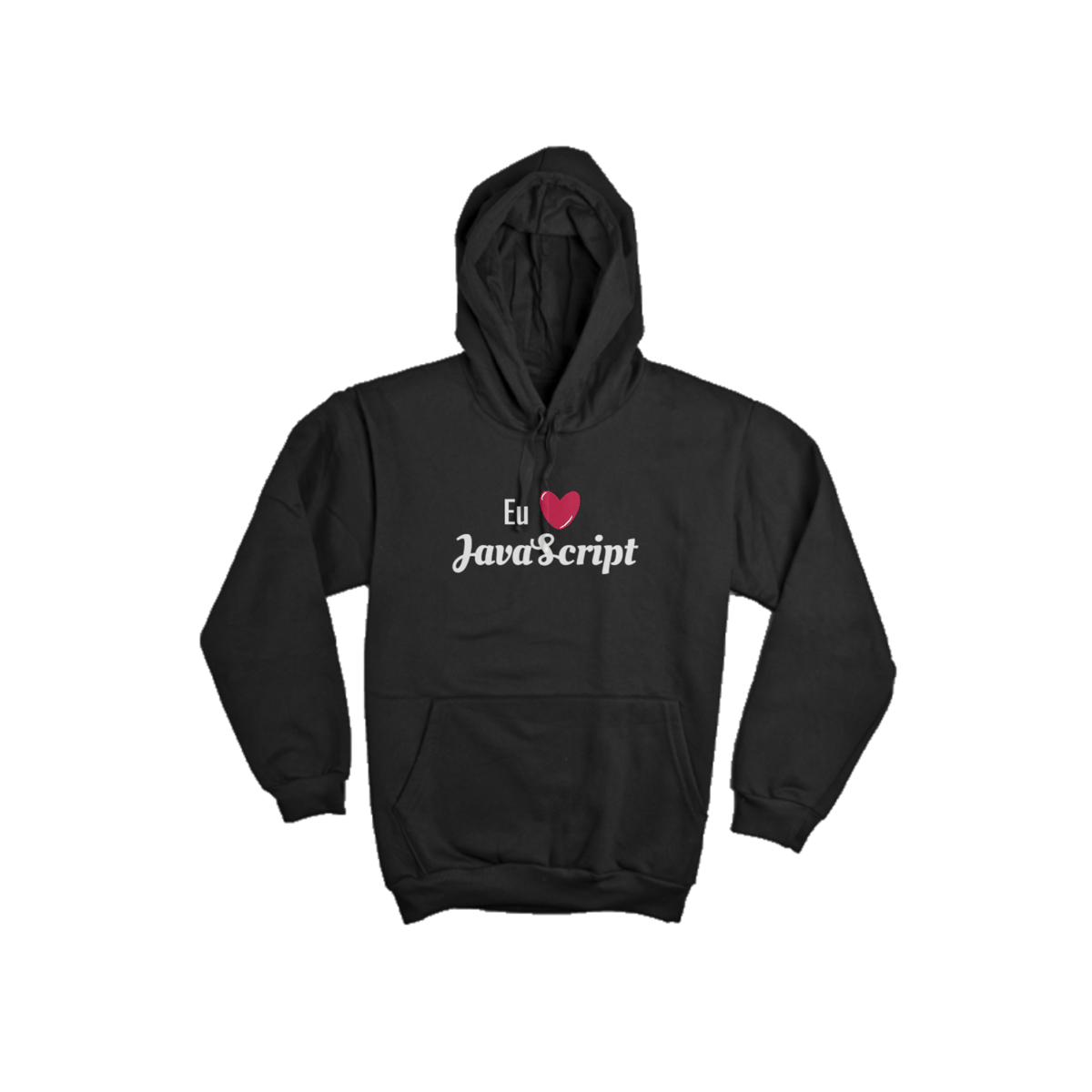 Nome do produto: MOLETOM - EU AMO JAVASCRIPT (PRETO)