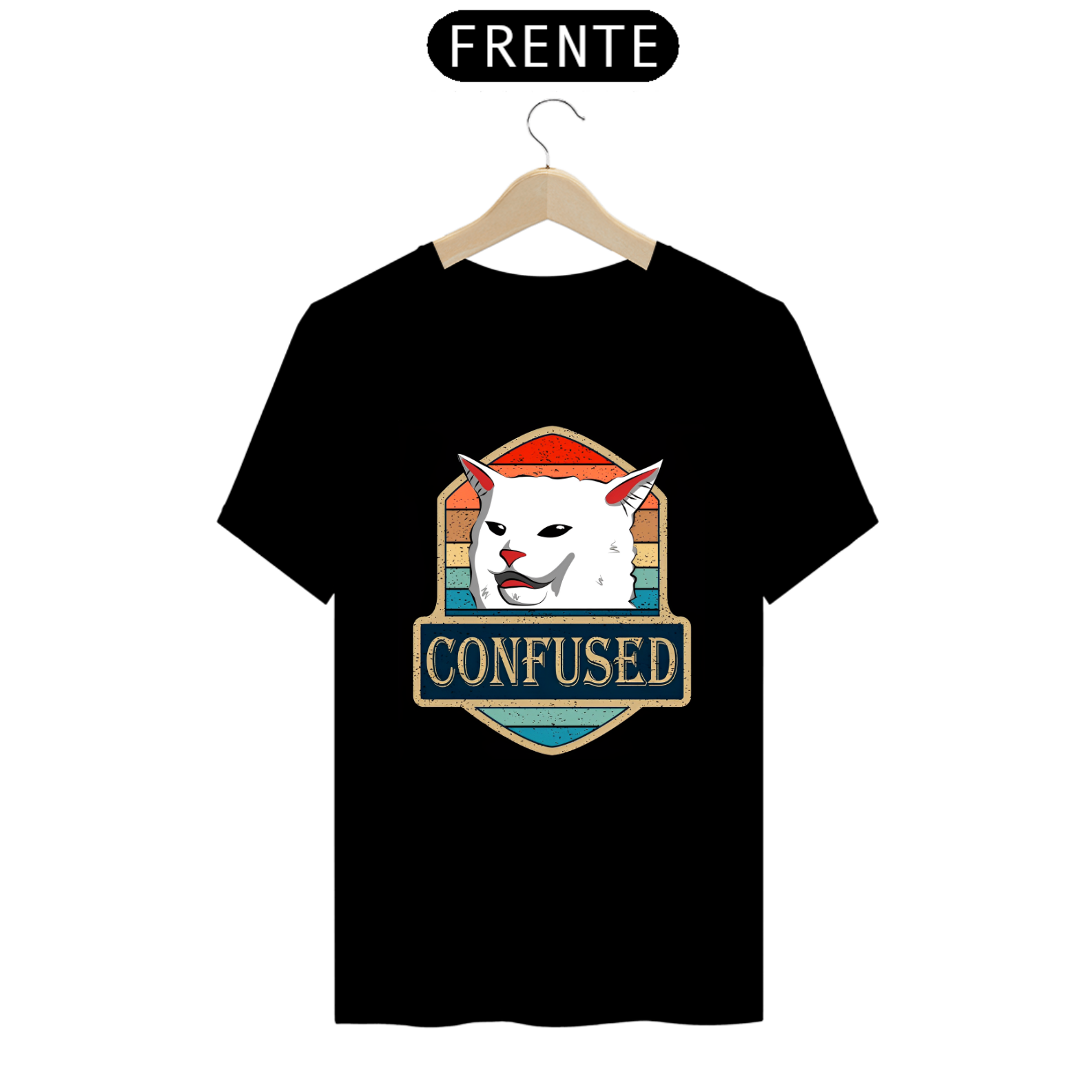 Camiseta - Gato Confuso