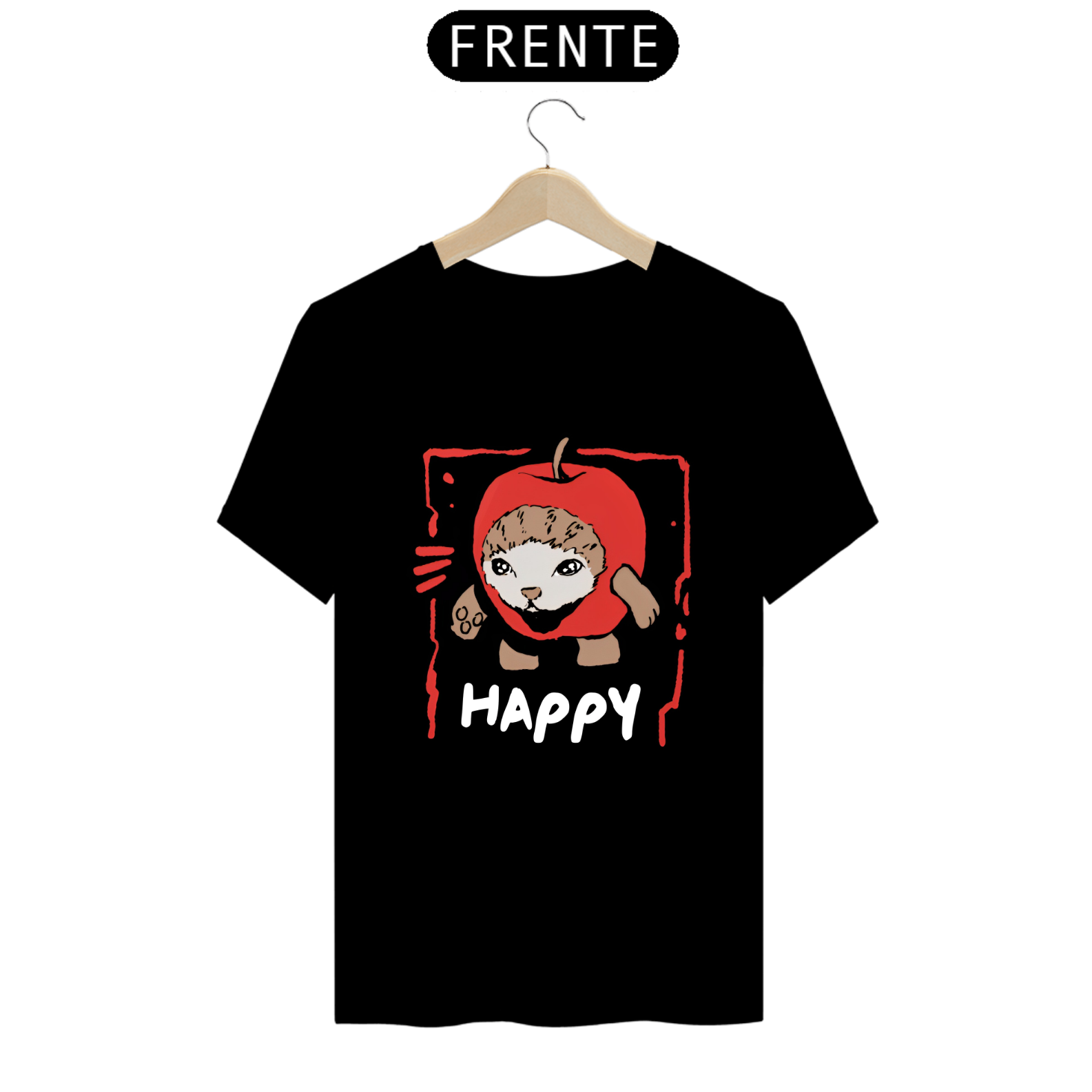 Camiseta - Happy Apple Cat