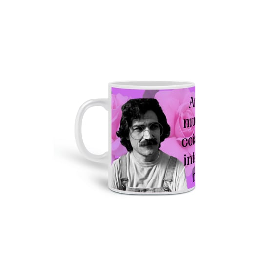 Caneca Belchior lilás - Amar e mudar as coisas, me interessa mais.