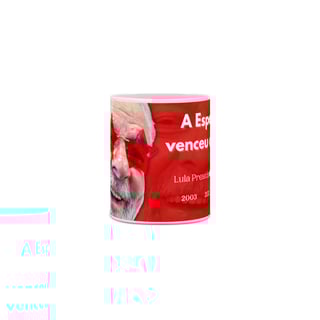 Nome do produto Caneca Lula - A Esperança venceu o medo.