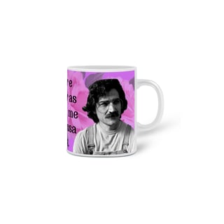 Nome do produto Caneca Belchior lilás - Amar e mudar as coisas, me interessa mais.