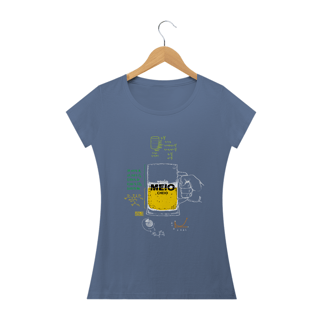 Nome do produto Camiseta Baby Long Estonada - Meio cheio ou meio vazio