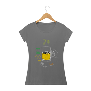 Nome do produto Camiseta Baby Long Estonada - Meio cheio ou meio vazio