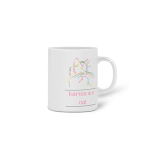 Nome do produto karma is a cat caneca- Taylor Swift