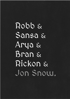 Nome do produto Poster Crianças Stark