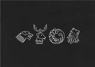 Nome do produto Poster Stark + Baratheon + Targaryen + Lannister
