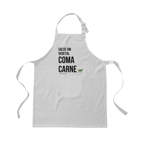 Avental Churrasco Salve um Vegetal: Coma Carne 