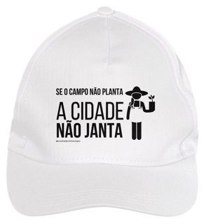 Nome do produto Boné de Brim: SE O CAMPO NÃO PLANTA - a cidade não janta