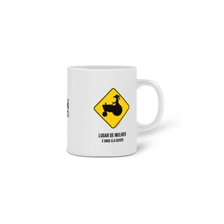 Nome do produto Caneca: LUGRA DE MULHER: é onde ela quiser 