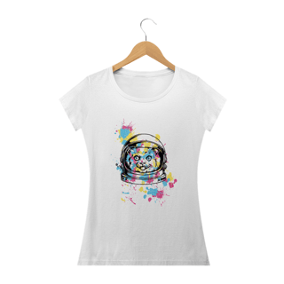 Nome do produto Camiseta Long Feminina Astronaut Cat