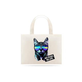Nome do produto EcoBag Gato DJ No Music, No Life