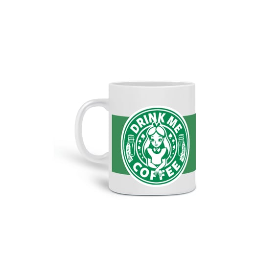 Caneca Alice Drink-Me Coffee