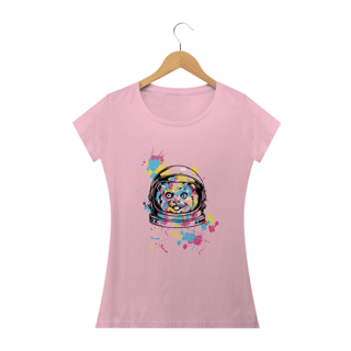 Nome do produto Camiseta Long Feminina Astronaut Cat