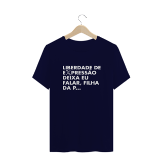 Nome do produto Camiseta PLUS SIZE - Liberdade de expressão, deixa eu falar #1