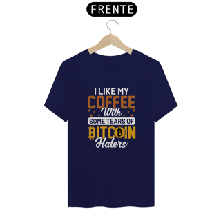 Nome do produto Camiseta - I Like My Coffe BITCOIN