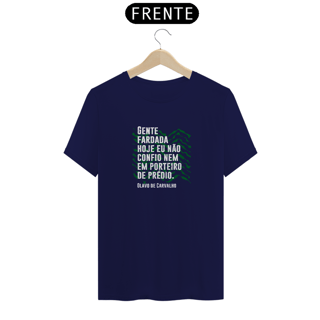 Nome do produto Camiseta - Não confio em gente fardada