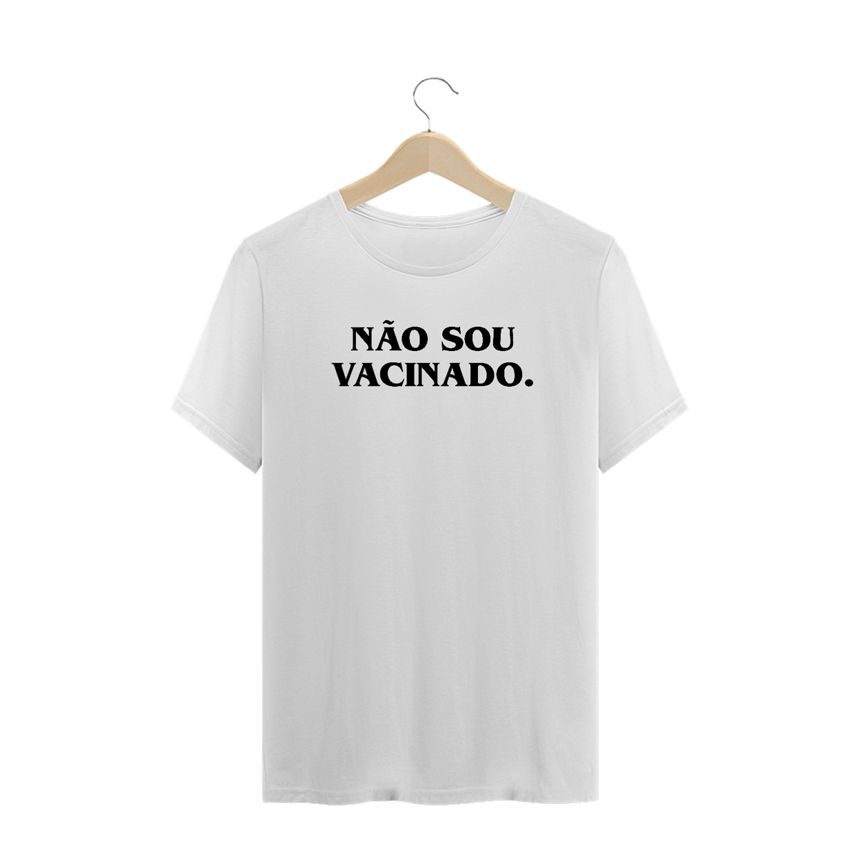 Nome do produto: Camiseta PLUS SIZE - Não sou vacinado (branco)