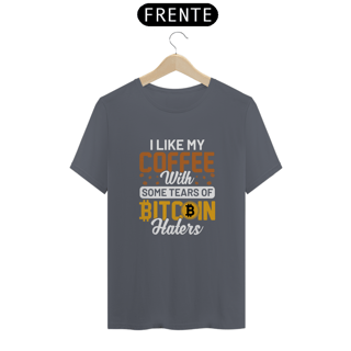 Nome do produto Camiseta - I Like My Coffe BITCOIN
