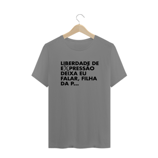 Nome do produto Camiseta PLUS SIZE - Liberdade de expressão, deixa eu falar #2