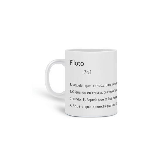 Caneca Piloto Dicionário