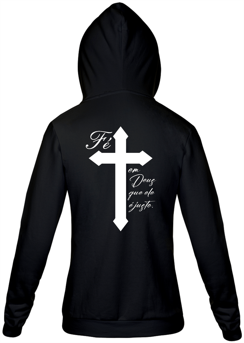 Nome do produto: Moletom Fé em Deus que ele é justo