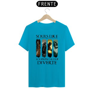 Nome do produtoCamiseta Souls Like sofrência que diverte Cores Claras