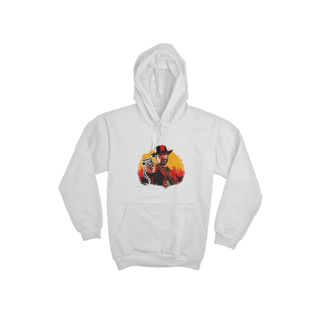 Moletom Canguru Red Dead 2 preta, cinza ou branca
