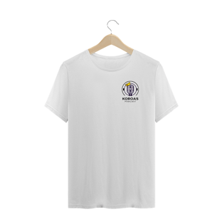 Nome do produtoCamiseta PLUS Size Koroas em debate logo no peito branca