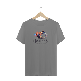 Nome do produtoCamiseta Plus Size Hoirzon FW M1 branca e cinza