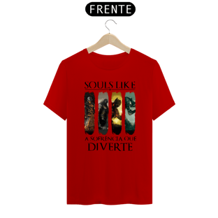 Nome do produtoCamiseta Souls Like sofrência que diverte Cores Claras