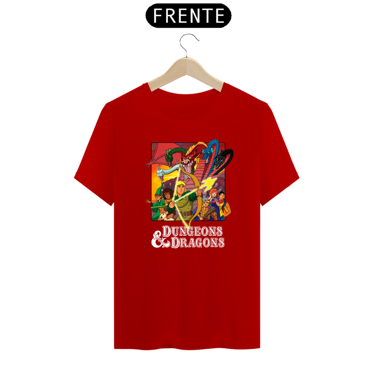 Nome do produto: Camiseta Caverna do Dragão logo branco varias cores
