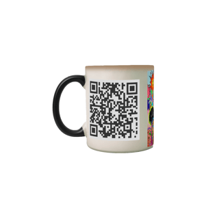 Nome do produto caneca magica COGUMELO ( com QRCODE )