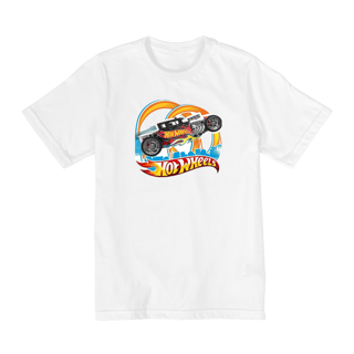 Camiseta Infantil Hot Wheels Branca