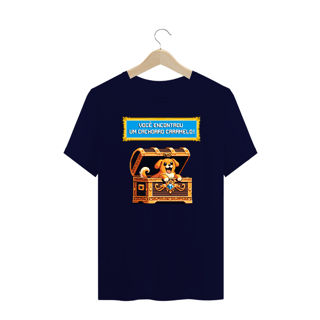 Nome do produto Camiseta Plus Size Unisex - Tesouro Cachorro Amarelo
