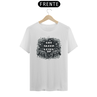 Nome do produto Camiseta - Eat Sleep Level Up