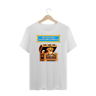 Nome do produto Camiseta Plus Size Unisex - Tesouro Cachorro Amarelo