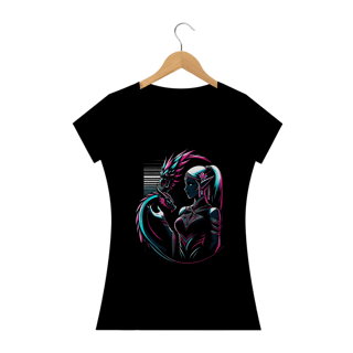 Nome do produto Camiseta  Baby Long - Feiticeira e Dragão