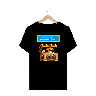 Nome do produto Camiseta Plus Size Unisex - Tesouro Cachorro Amarelo