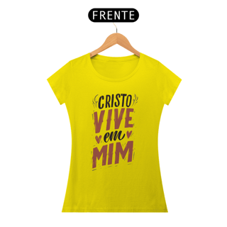 Nome do produto CAMISETA  - CRISTO VIVE EM MIM (BLQUALITY)