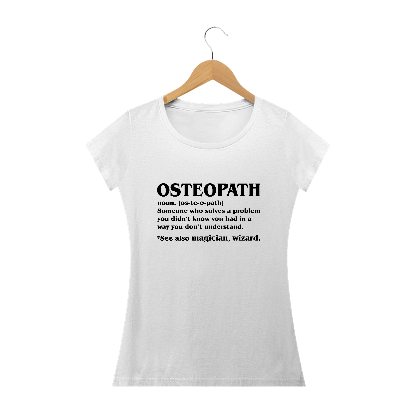 Camiseta Babylook Significado Osteopath (Inglês)