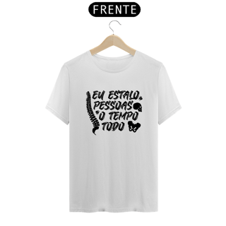 Nome do produto Camiseta Osteopatia - Estalo Pessoas (Estampa Preta)