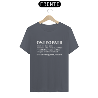 Nome do produto Camiseta Osteopath Significado (Inglês)