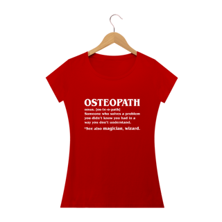 Nome do produto Camiseta Babylook Osteopath Significado (Inglês)