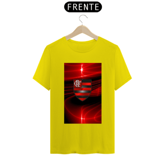 Nome do produto Camisa com raios de luz e escudo do flamengo.