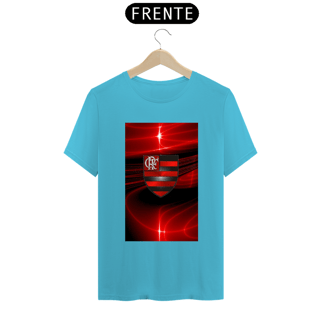 Nome do produto Camisa com raios de luz e escudo do flamengo.