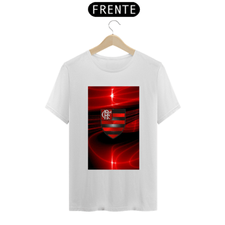 Nome do produto Camisa com raios de luz e escudo do flamengo.