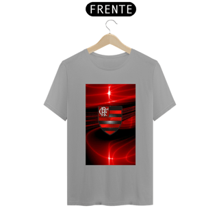 Nome do produto Camisa com raios de luz e escudo do flamengo.